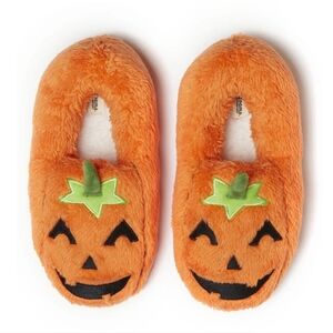 Dearfoams Cozy Comfort Halloween Unisex Pumpkin Closed Back Slippers, Size Small